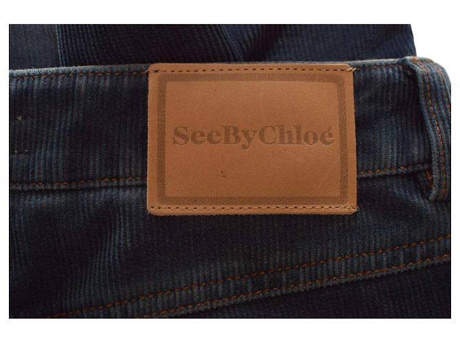 See by Chloé Pantalones de pana azul - vista 7