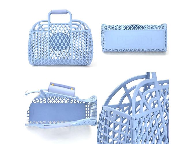 Fendi Handtasche Korb Mittel Blau - Ansicht 3