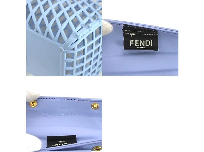 Fendi Handtasche Korb Mittel Blau - Ansicht 5
