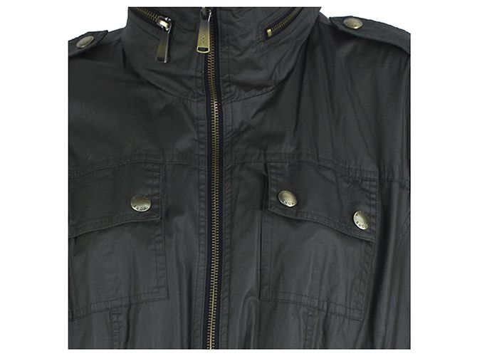 Giacca Trench Michael Kors Khaki e Nero XL Cachi - vista 2