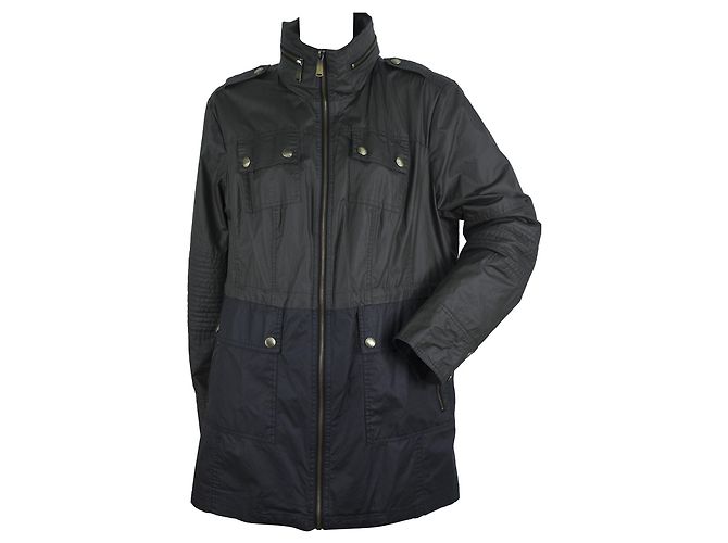 Giacca Trench Michael Kors Khaki e Nero XL Cachi - vista 3