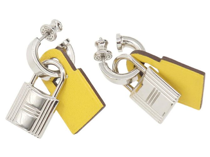 Hermès Pendientes Hermes O'Kelly Plata Amarillo - vista 3