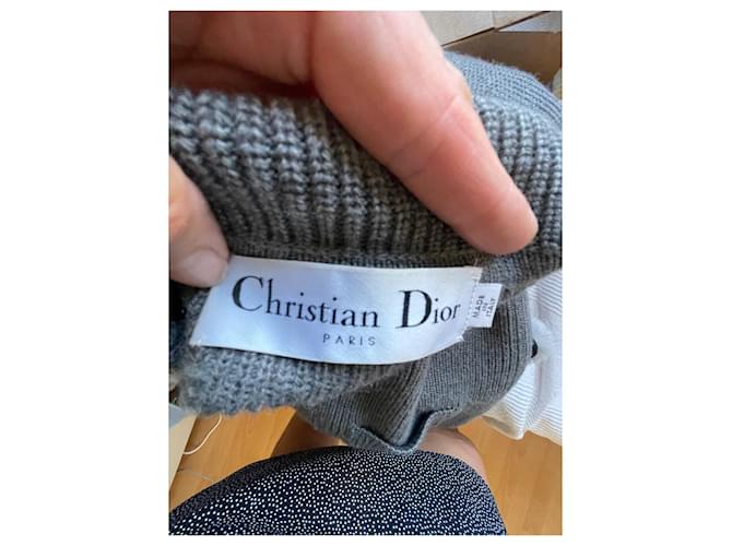Dior Wollweste Grau mit Nerzknöpfen - Ansicht 6