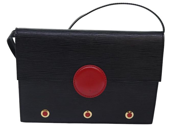 LOUIS VUITTON Borsa a Spalla Hublot Epi Nera Rossa M52557 LV Auth ep5278 Nero Rosso - vista 13