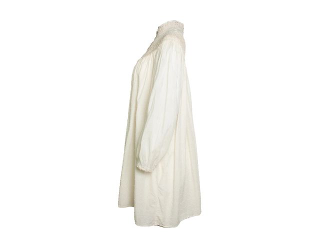 Forte Forte, vestido mini com bolinhas e detalhes em crochê - vista 2