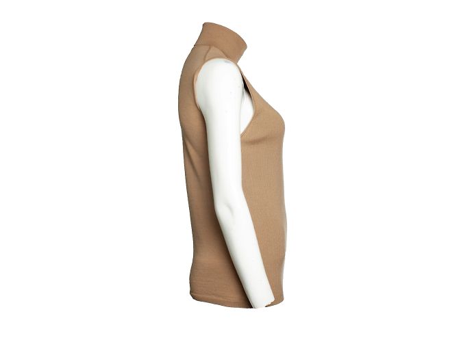 Gerard Darel, geripptes Rollkragenoberteil in Braun - Ansicht 4