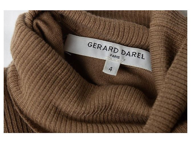 Gerard Darel, geripptes Rollkragenoberteil in Braun - Ansicht 6