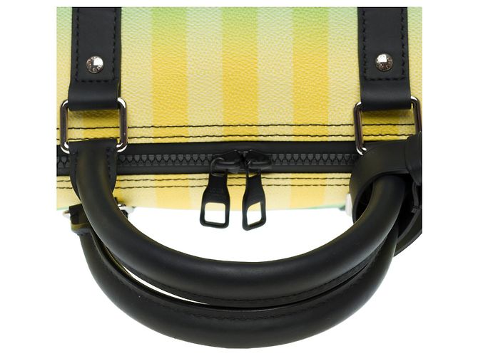 Borsa LOUIS VUITTON Keepall in Tela Turchese - 102090 - vista 8