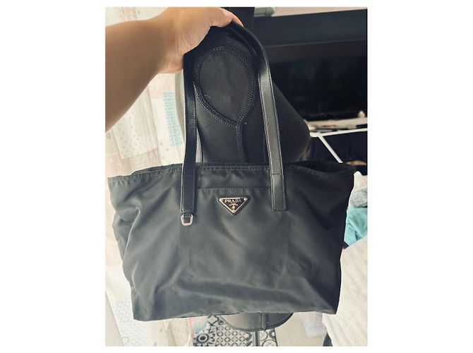 Prada Tessuto Nylon Handtasche Schwarz - Ansicht 13