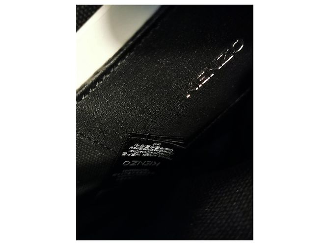 Borsa Kenzo Grigia Antracite con Ricamo Tigre Grigio - vista 14