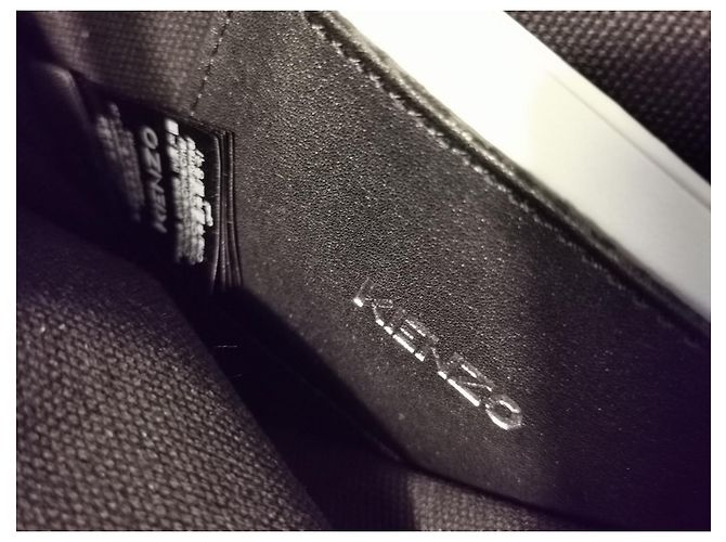 Borsa Kenzo Grigia Antracite con Ricamo Tigre Grigio - vista 6