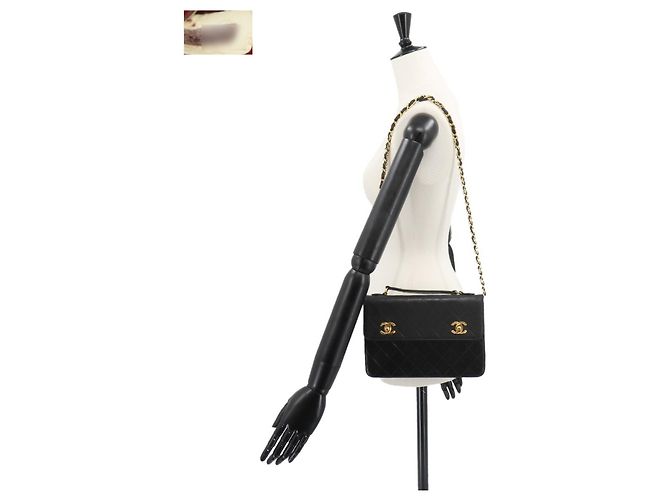 Borsa a spalla Chanel Matelassé con doppio fermo a scatto Nero - vista 9