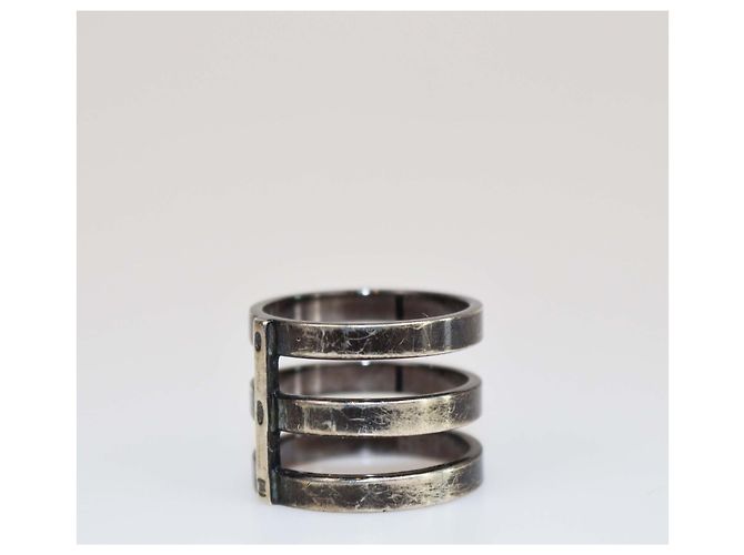 Anello in argento sterling Repossi Berbere Modulo 3 Righe Taglia 53 / US 6 1/4 - vista 2