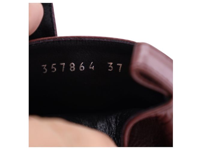 Botas de tornozelo planas Balenciaga com detalhe de cinto em couro marrom - vista 5