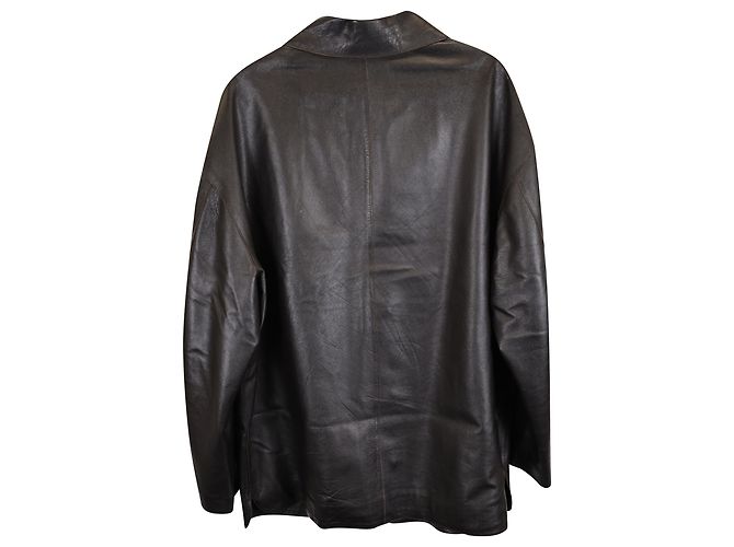 Fendi Vintage Single-Breasted Jacket in Brown Leather - view 2
