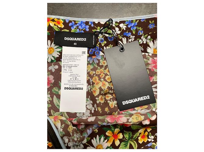 Gonna svasata in viscosa Dsquared2 Multicolore - vista 2