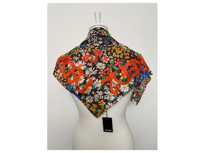 Dsquared2 Seidentuch 60x60 cm Mehrfarben - Ansicht 5