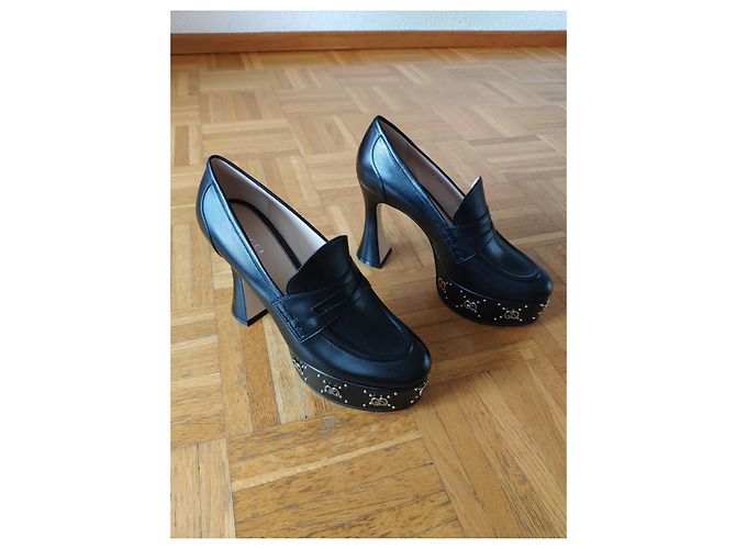 GUCCI DAMEN-MOKASSIN MIT PLATTFORME. Schwarz - Ansicht 7