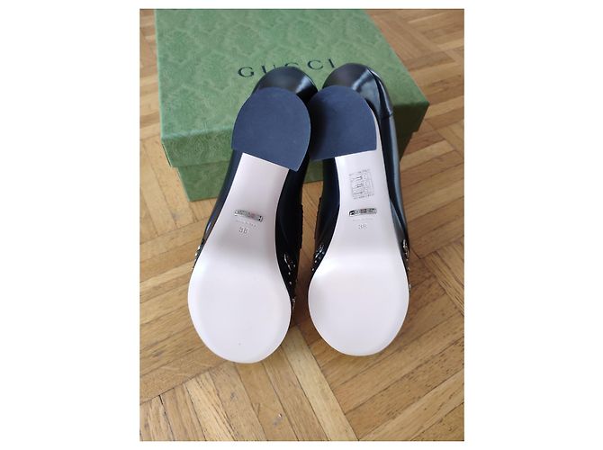 GUCCI DAMEN-MOKASSIN MIT PLATTFORME. Schwarz - Ansicht 8