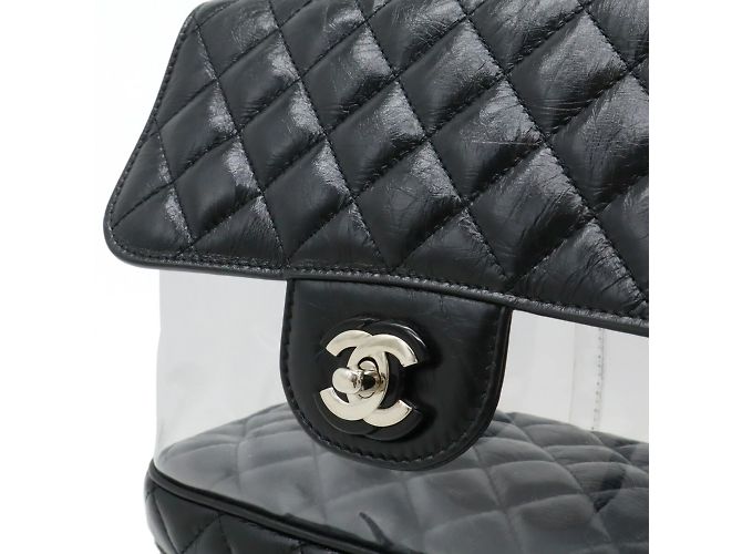 Borsa a Spalla Chanel Matelassé Coco Mark Chain Nero - vista 10