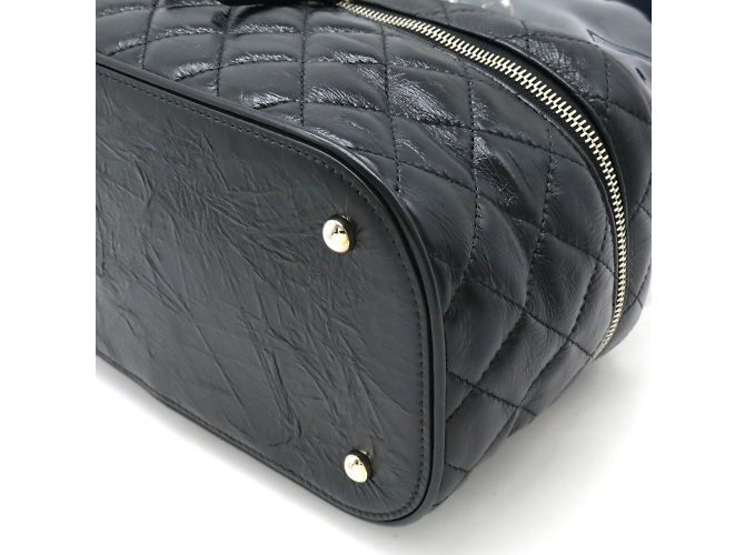 Borsa a Spalla Chanel Matelassé Coco Mark Chain Nero - vista 4