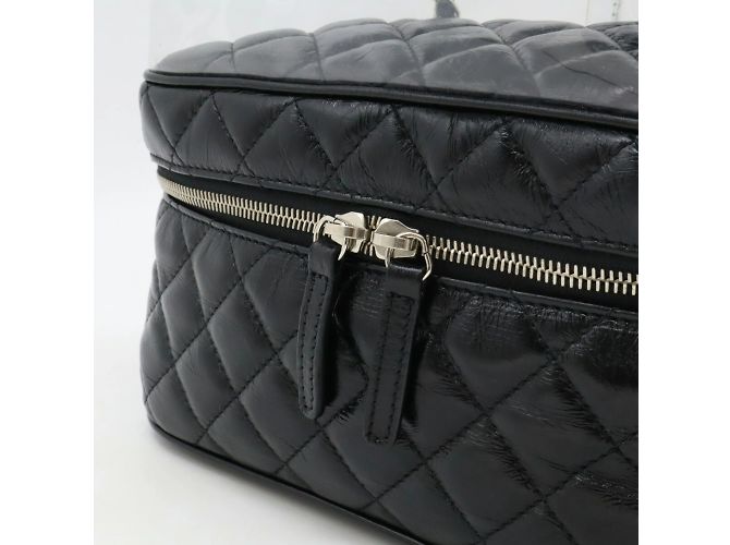 Borsa a Spalla Chanel Matelassé Coco Mark Chain Nero - vista 5