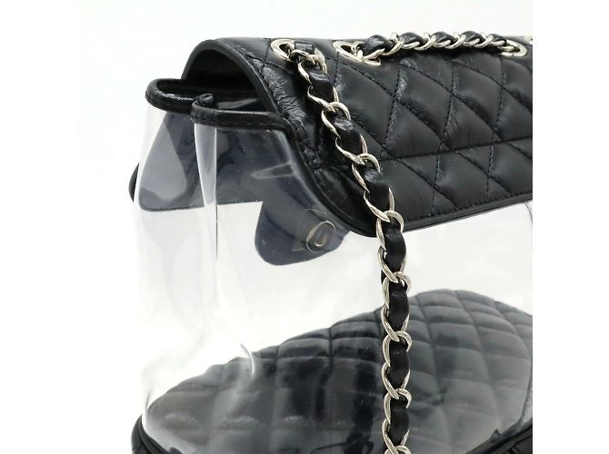 Borsa a Spalla Chanel Matelassé Coco Mark Chain Nero - vista 7