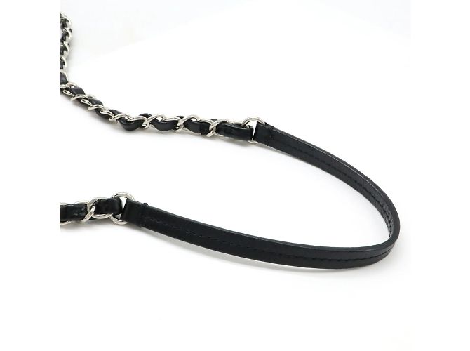 Borsa a Spalla Chanel Matelassé Coco Mark Chain Nero - vista 8