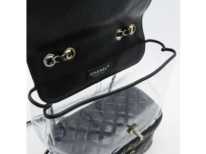 Borsa a Spalla Chanel Matelassé Coco Mark Chain Nero - vista 9