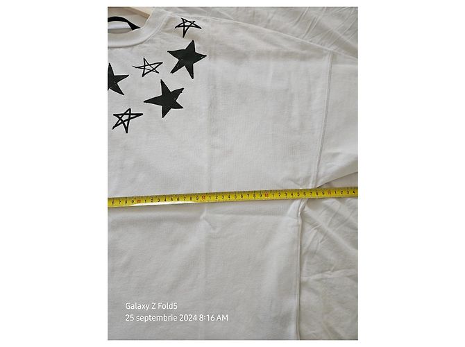 Chemise Palm Angels Blanche en Coton avec Étoiles - vue 10