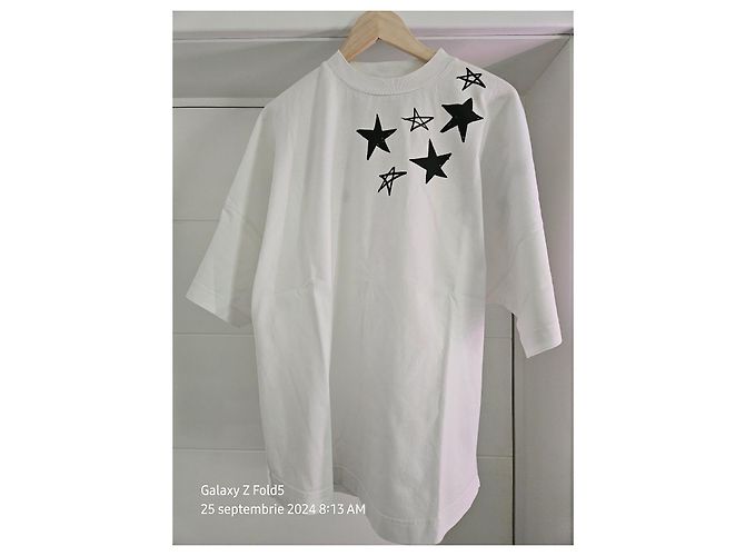 Chemise Palm Angels Blanche en Coton avec Étoiles - vue 2