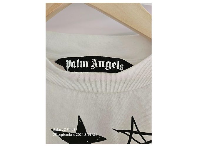 Chemise Palm Angels Blanche en Coton avec Étoiles - vue 4
