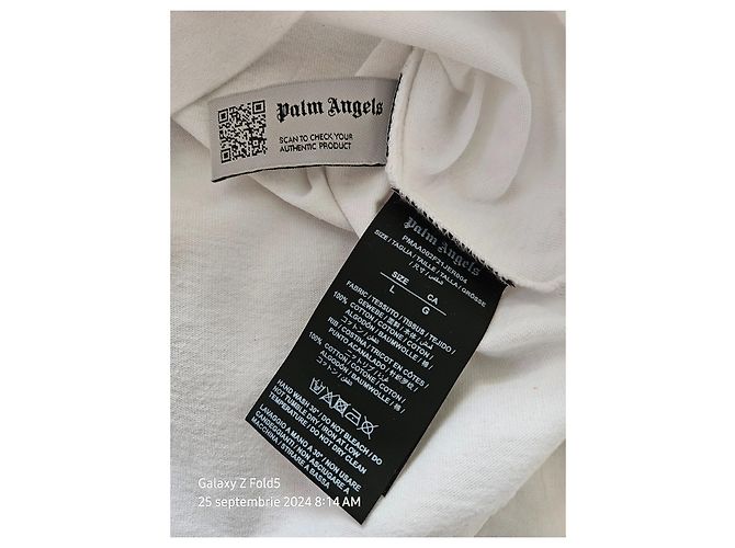 Chemise Palm Angels Blanche en Coton avec Étoiles - vue 5