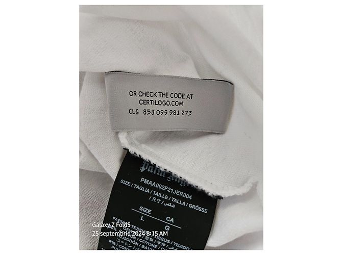 Chemise Palm Angels Blanche en Coton avec Étoiles - vue 8