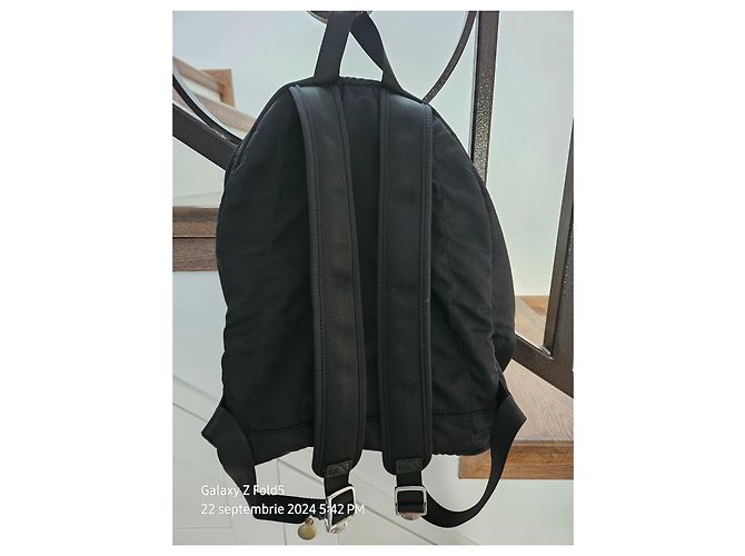 Kenzo Backpack Black Polyester Rubberized Logo - view 3