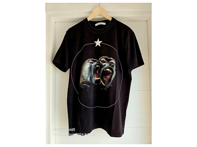 Camiseta Givenchy preta de algodão com gorilas Preto - vista 8