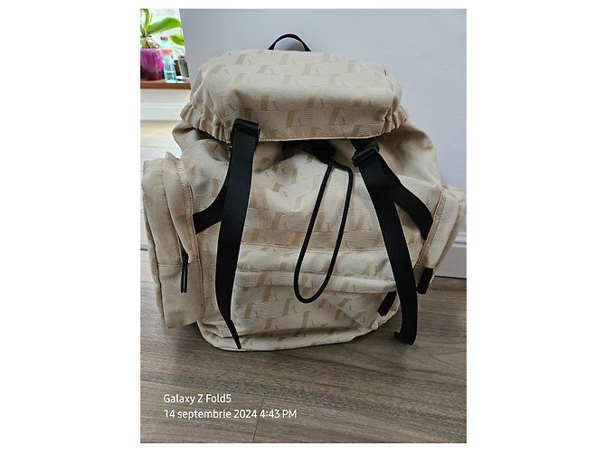 Sac à dos Emporio Armani Crème en Polyester - vue 2