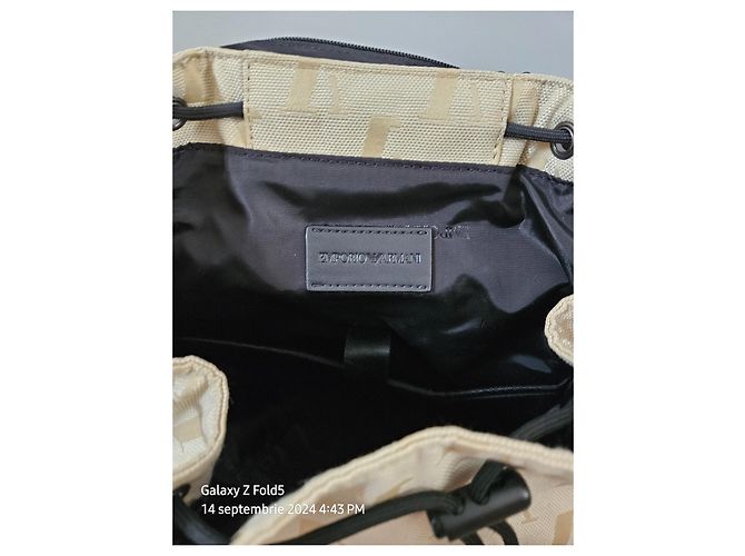 Sac à dos Emporio Armani Crème en Polyester - vue 4