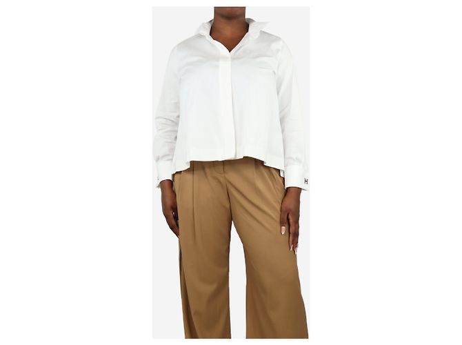Carolina Herrera Camisa de algodão branca com abotoaduras - tamanho L - vista 3