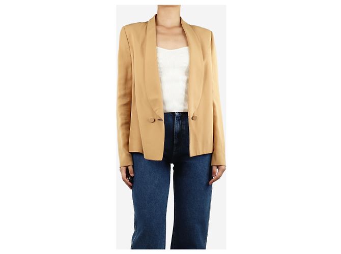 Chloé Blazer marrón de doble botonadura - talla UK 8 Beige - vista 3