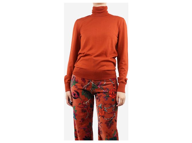 Dolce & Gabbana Suéter de cuello alto óxido - talla UK 12 Naranja - vista 3