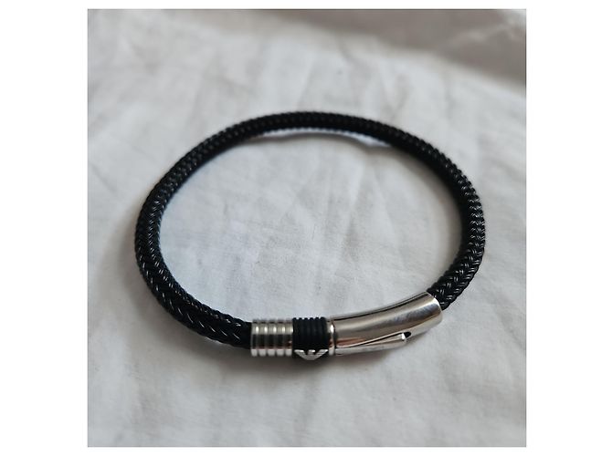 Bracciale Emporio Armani in acciaio nero - vista 2