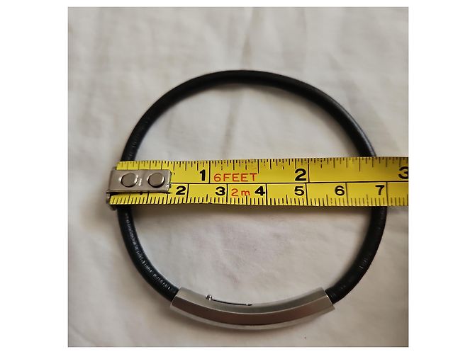 Bracciale Emporio Armani in gomma e acciaio nero - vista 5