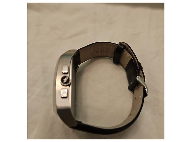 Hugo Boss Chronograph Uhr Schwarz Leder - Ansicht 2