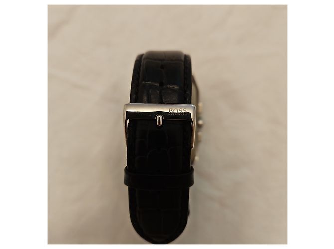 Hugo Boss Chronograph Uhr Schwarz Leder - Ansicht 4