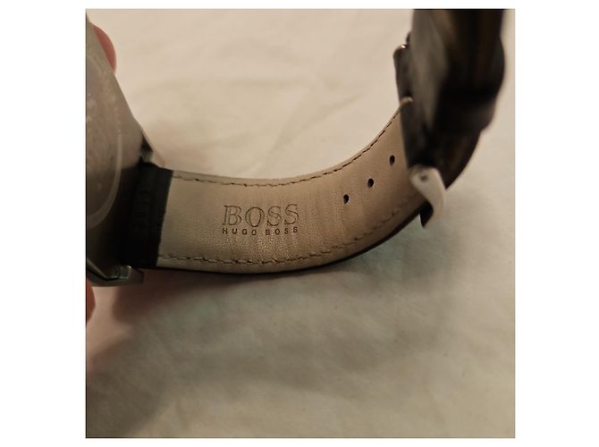 Hugo Boss Chronograph Uhr Schwarz Leder - Ansicht 6