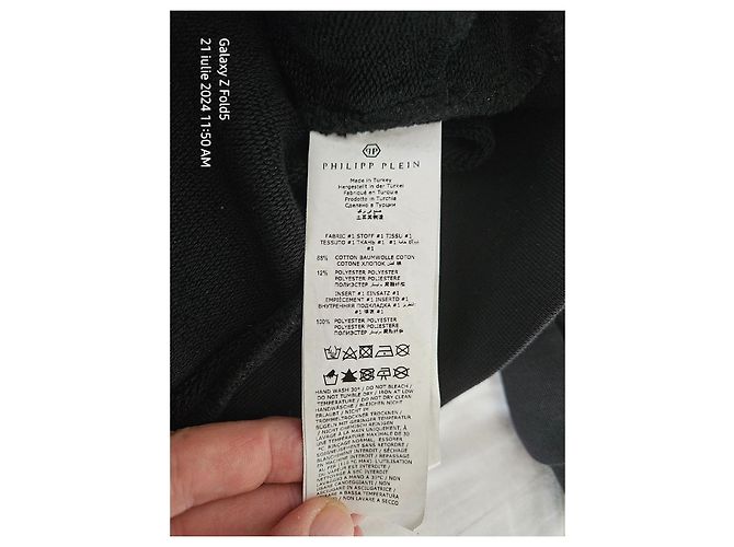 Philipp Plein Hoodie Schwarz Tigeraugen Baumwolle L - Ansicht 11