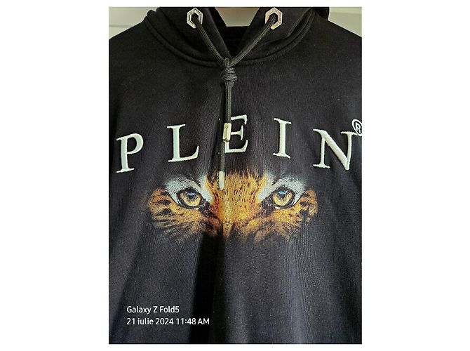 Philipp Plein Hoodie Schwarz Tigeraugen Baumwolle L - Ansicht 6