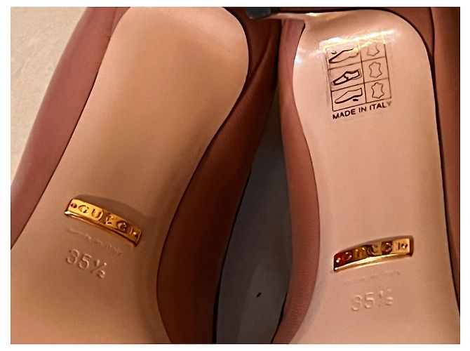 Zapatos de tacón Gucci de piel beige - vista 11