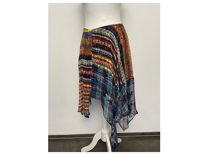 Falda asimétrica Preen By Thornton Bregazzi de seda y viscosa Multicolor - vista 5